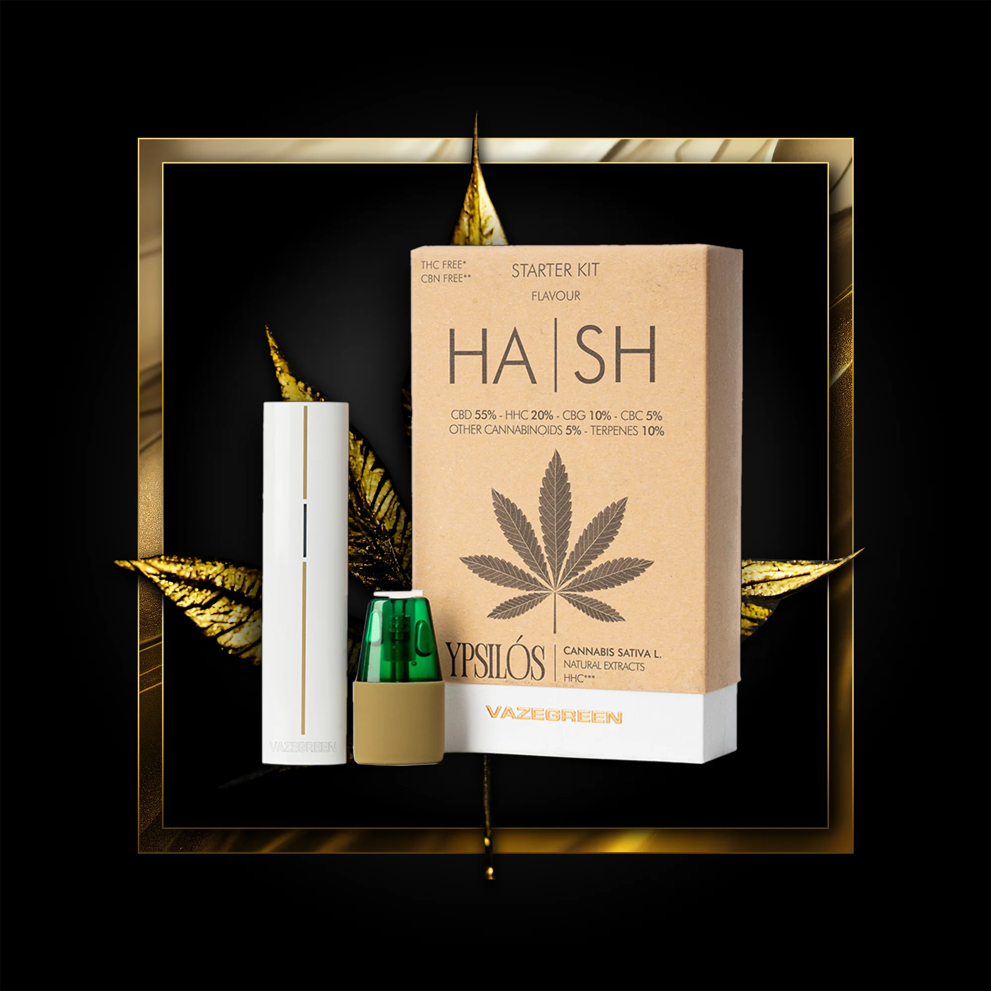 Hash Pen (starter kit) 500 puffs - 1.00 ml. HHC